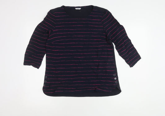 Womens UK Size 12 DASH Blue Basic T-Shirt