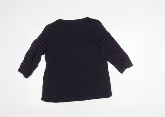 Womens UK Size 12 DASH Blue Basic T-Shirt