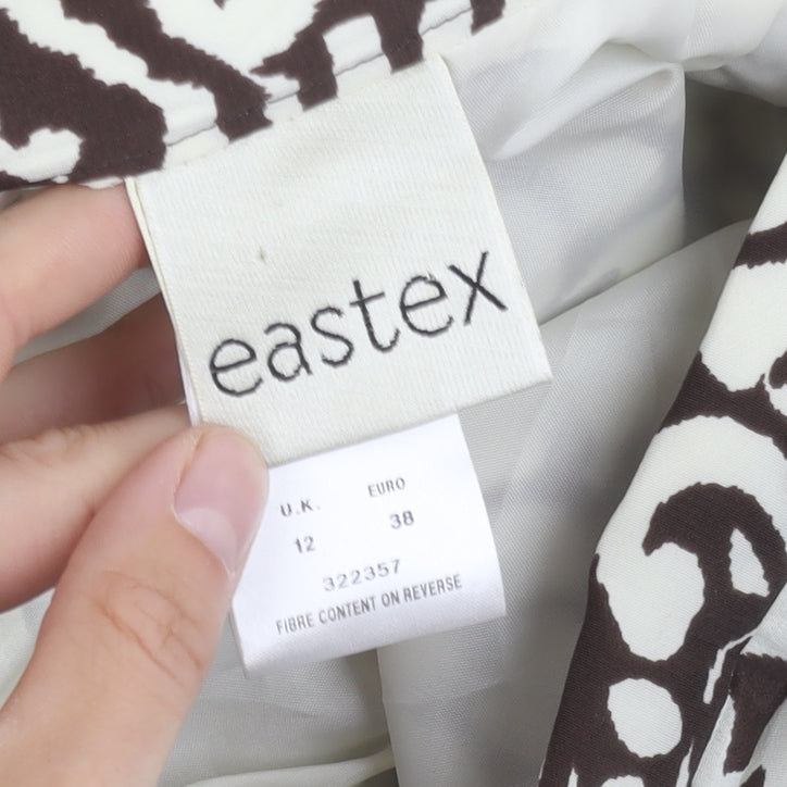 Eastex Women's Brown Floral Lined Zip Skirt - Size 12