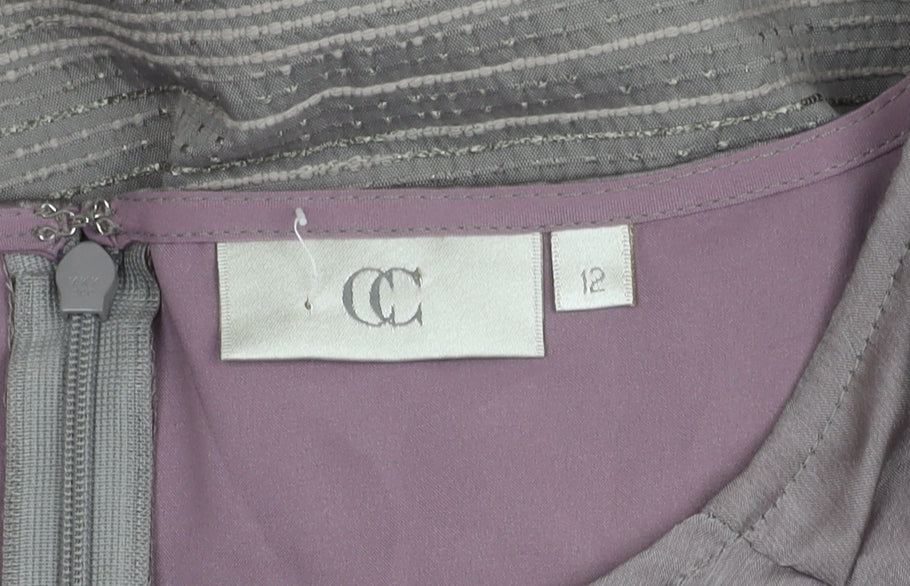 CC Women's Grey Sleeveless Dress Size 12