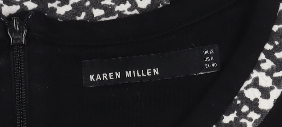 Karen Millen Women's Multicoloured Geometric Sheath Dress