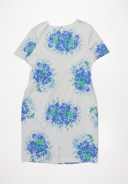 Hobbs Women's Multicoloured Floral Dress, Size 16, Silk Blend