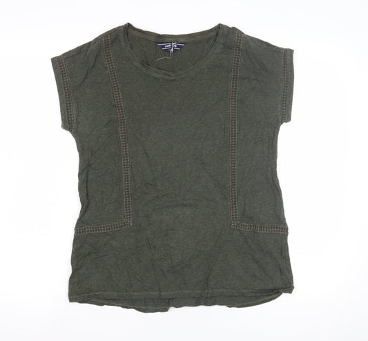Womens UK Size S Lands' End Green Basic T-Shirt