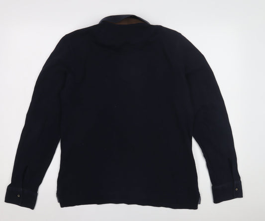 Massimo Dutti Men's Black L Polo Long Sleeve