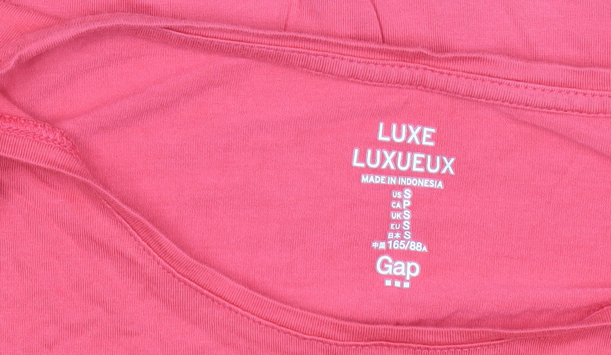Womens UK Size S Gap Pink Basic T-Shirt