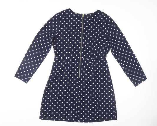 Joanie Women's Blue Polka Dot Long Sleeve Dress