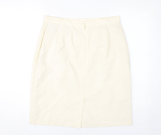 Marks and Spencer Women's Beige Pencil Skirt Size 18