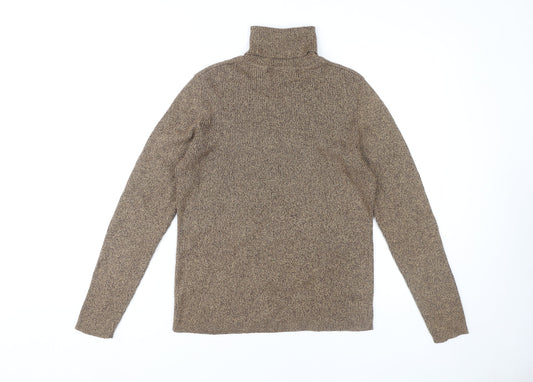 Karen Scott Women's Brown Pullover Jumper, M, High Neck