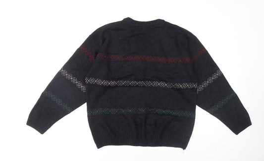 Burton Men's Black Argyle Knit Jumper M