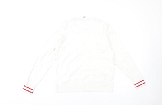 Womens UK Size 10 M&Co Ivory Pullover Jumper