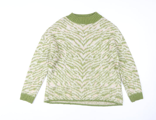 Womens UK Size S Topshop Green Pullover Jumper