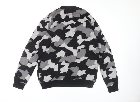 H&M Men's Multicoloured Camouflage Pullover