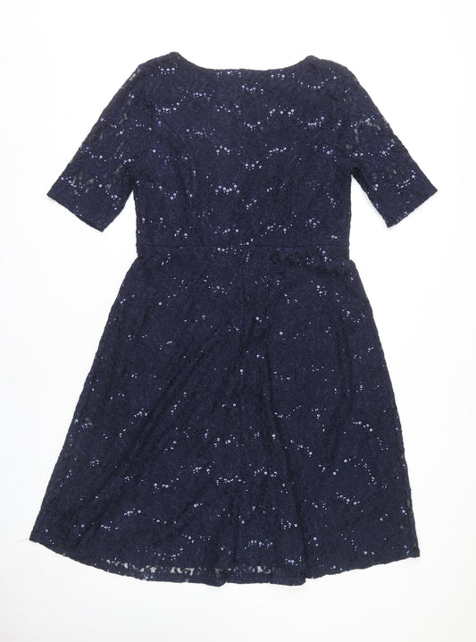 Bonmarché Women's Blue A-Line Dress Size 14