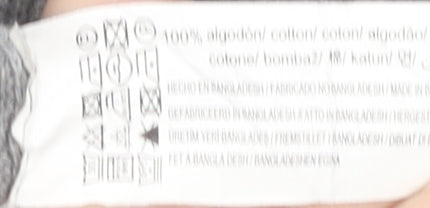 Pull & Bear Men's Grey Long Sleeve Crew Neck T-Shirt, Size L