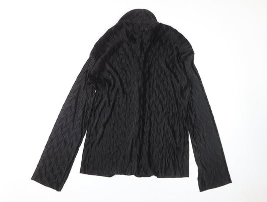 Boohoo Women's Black Button-Up Shirt, Size 14