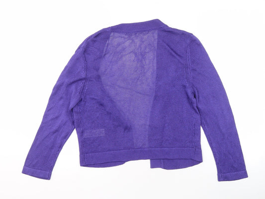 Womens UK Size S Planet Purple Cardigan Jumper