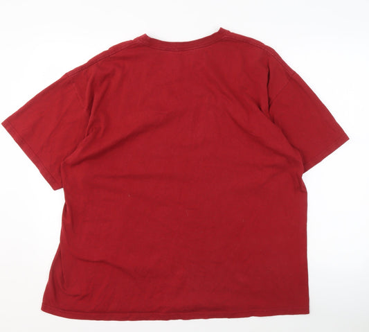 Nike Men's Red XL T-Shirt with Logo