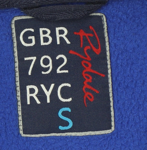 Close-up detail of Rydale Men's Blue Fleece Jacket -, size S, Activewear