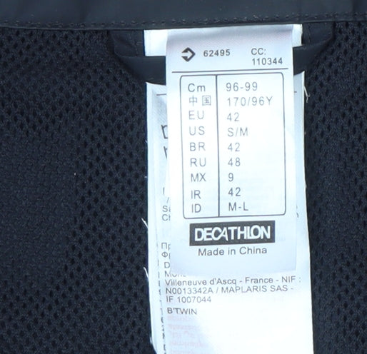 Decathlon Unisex Black Cycling Windbreaker M