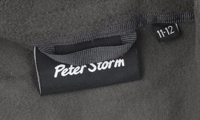 Peter Storm Boys Black Parka Jacket, Size 11-12, Hooded