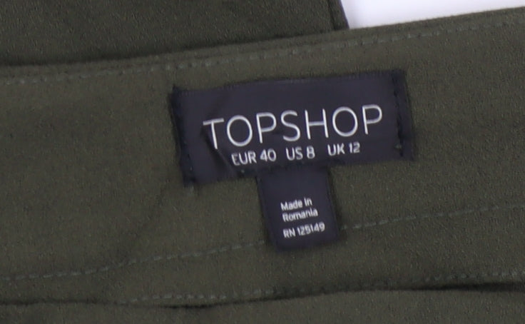 Topshop Women's Green Trousers Size 12