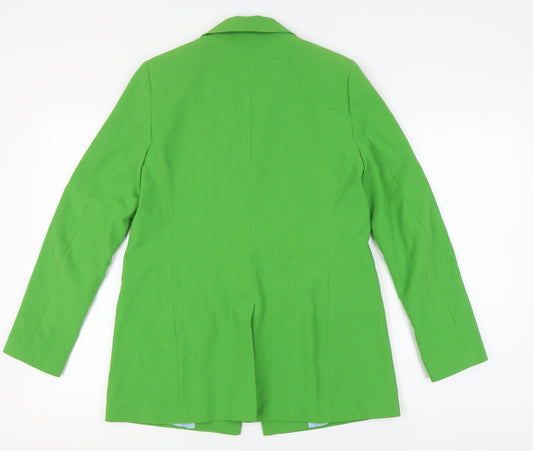 Topshop Women's Green Blazer UK 10 Regular Fit