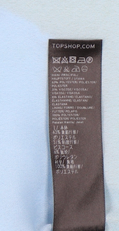 Topshop Women's Green Blazer UK 10 Regular Fit