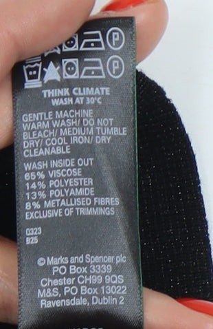 Womens UK Size S Marks and Spencer Black Pullover Jumper