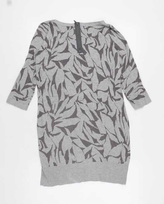 Marks and Spencer Women Grey 3/4 Sleeve Knit Dress