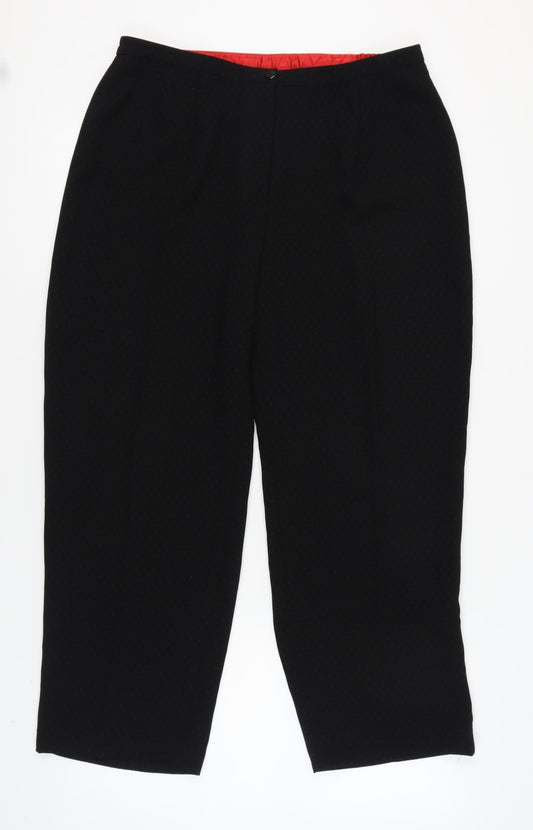 Womens UK Size 18 ELVI Black Trousers