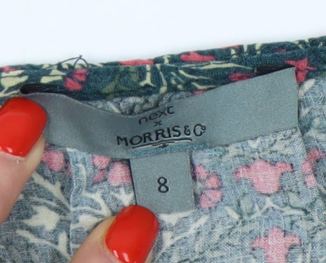 Womens UK Size 8 NEXT Multicoloured Basic Blouse