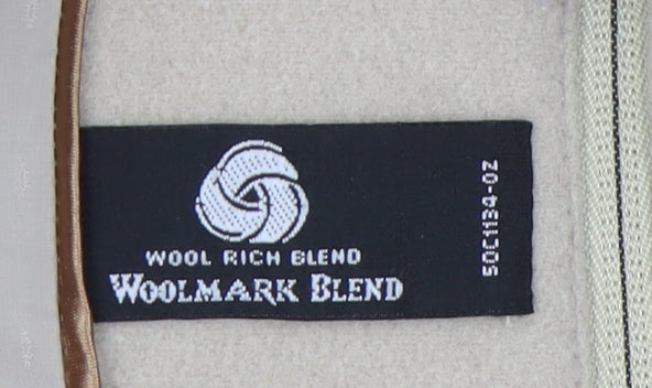 Klass Women’s Beige Wool Blend Mid-Length Coat - Size 14