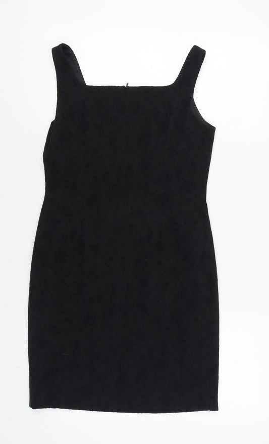 Richards Women's Black Dress, Size 12, Strappy Square Neck
