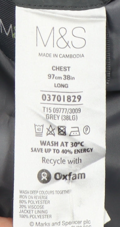 Mens UK Size 38 Marks and Spencer Regular Grey Suit Jacket