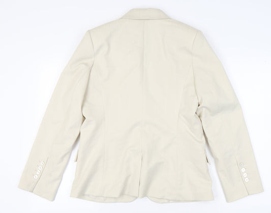 H&M Women's Beige Blazer, Size 16, Lined, Excellent