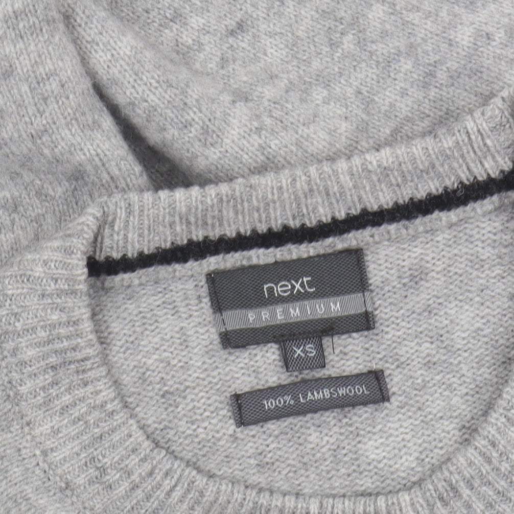 Next Men's Grey Wool Pullover Jumper XS
