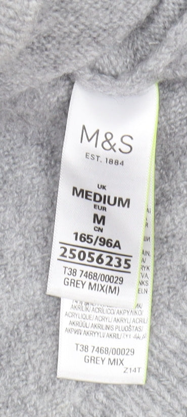 Womens UK Size M Marks and Spencer Grey Pullover Jumper