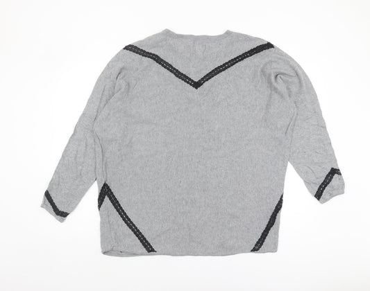 Womens UK Size 18 Nine by Savannah Miller Grey Pullover Jumper