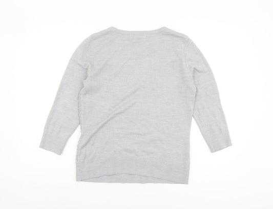 Womens UK Size 10 Marks and Spencer Grey Pullover Jumper