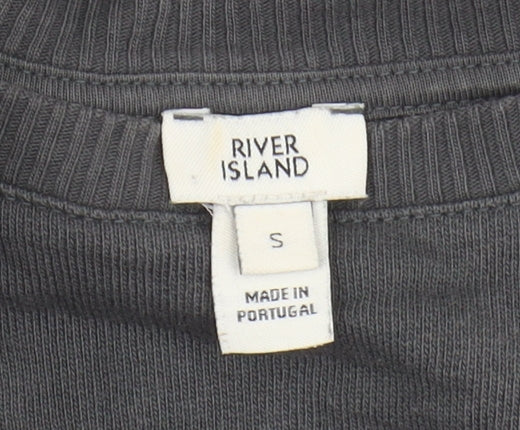 River Island Women's Black Small Pullover Sweatshirt