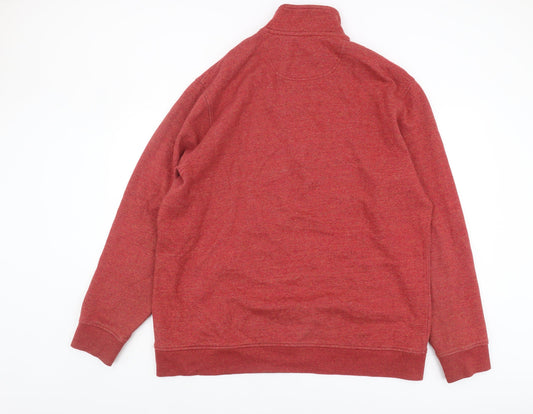 Mens UK Size XL Lands' End Red Pullover Sweatshirt