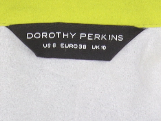 Womens UK Size 10 Dorothy Perkins Multicoloured Basic Button-Up