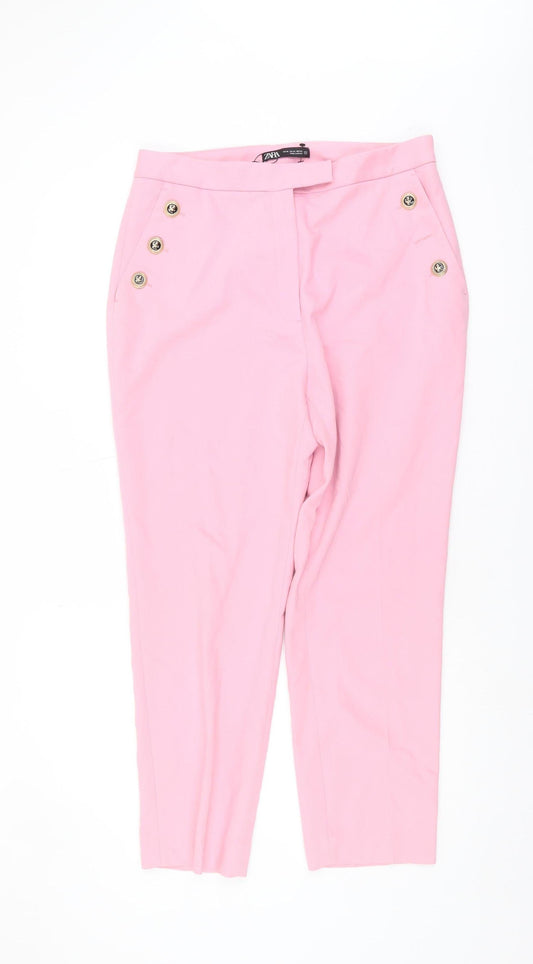 Womens UK Size XL Zara Pink Trousers