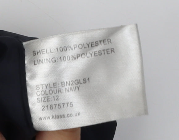 Klass Women's Navy Parka Jacket Size 12