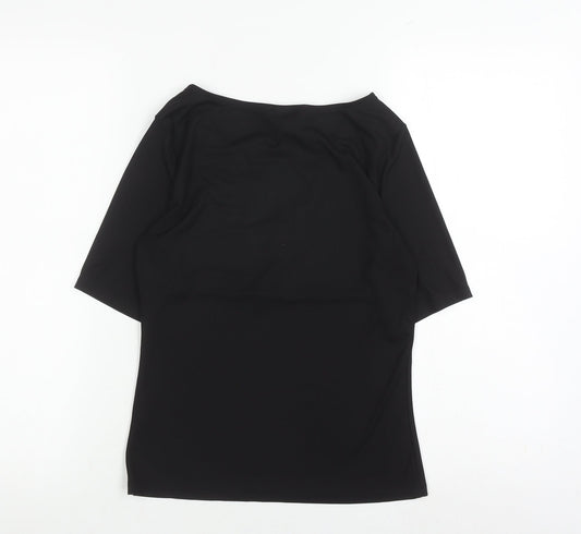 Womens UK Size S H&M Black Basic Blouse