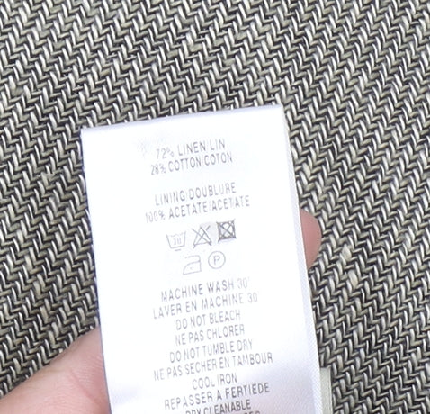 Minuet Women's Grey Long Pencil Skirt, Size 14, Linen Blend