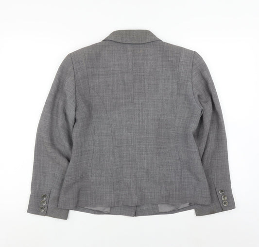 Precis Grey Women's Suit Jacket Petite Size 10