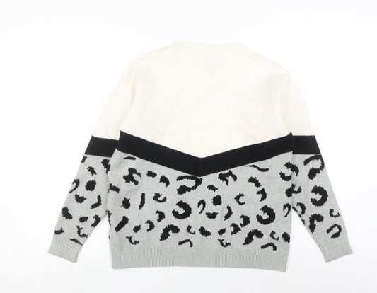 Womens UK Size S Izabel London Grey Pullover Jumper