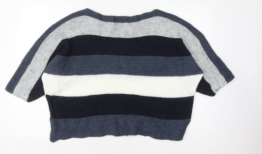 LV CLOTHING Women's Multicoloured Striped Pullover XL