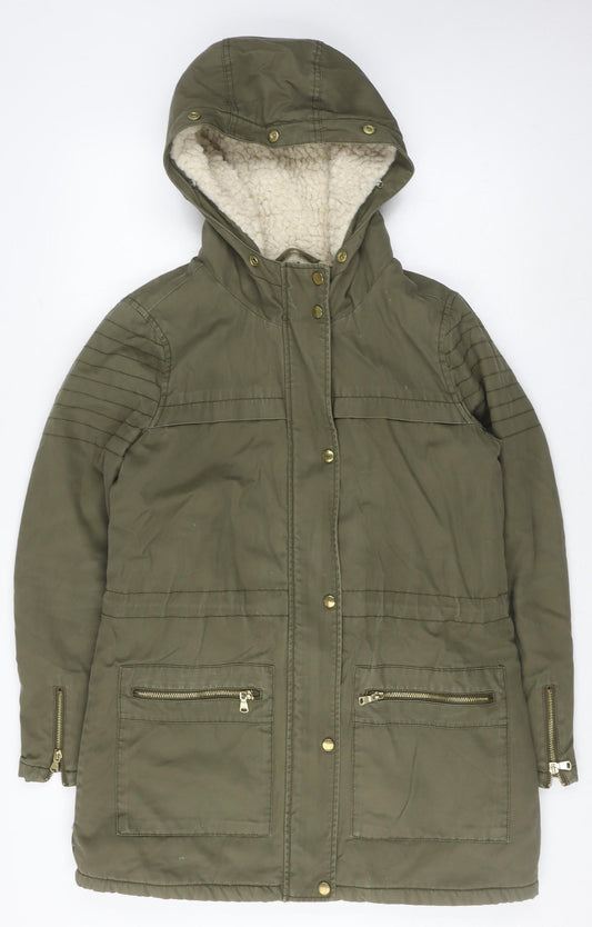 Womens UK Size 12 Miss Selfridge Green Parka Coat